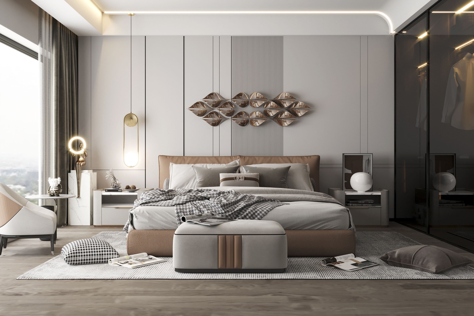 Mẫu thiết kế phòng ngủ luxury đẹp, sang trọng và đẳng cấp 2024