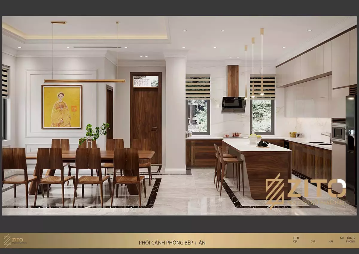 Dự án thiết kế nội thất biệt thự 2 tầng tại Đồ Sơn